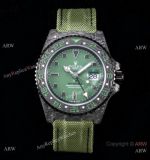 Rolex DiW GMT-Master II Custom Watch JH Cal.3186 Forged Carbon Green Nylon Strap